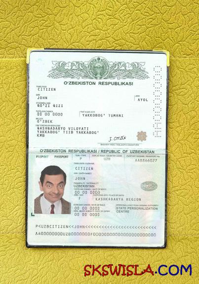 Uzbekistan zdjęcie do paszportu pliki PSD, skan i fotografowany obraz